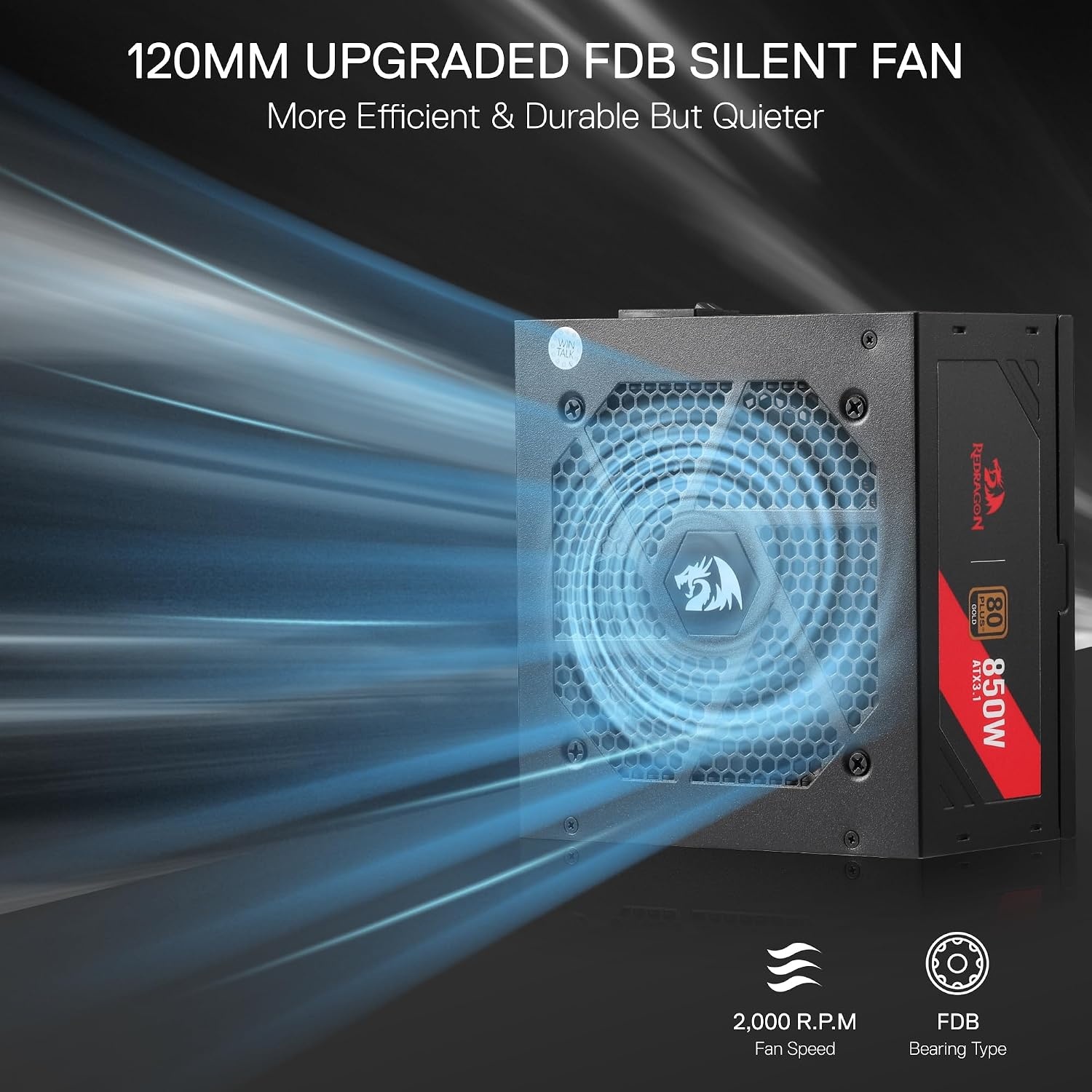 image:imageRedragon PSU017 80 Platinum 1000 Watt ATX 30 amp PCIe 50 Fully Modular Gaming Power Supply 80 Plus Certified 100 Japanese Capacitors amp Low Noise SmartECO Fan Fully Modular w12VHPWR CableATX 31 Gold BK NonModular