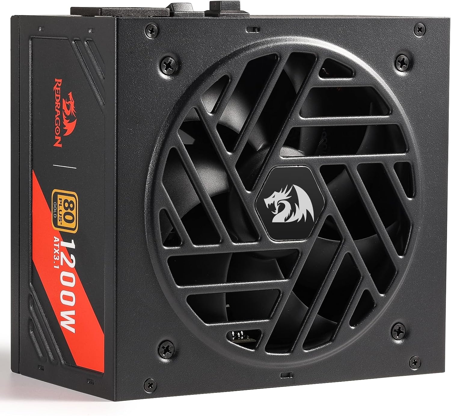 image:imageRedragon PSU017 80 Platinum 1000 Watt ATX 30 amp PCIe 50 Fully Modular Gaming Power Supply 80 Plus Certified 100 Japanese Capacitors amp Low Noise SmartECO Fan Fully Modular w12VHPWR CableATX 31 Gold BK