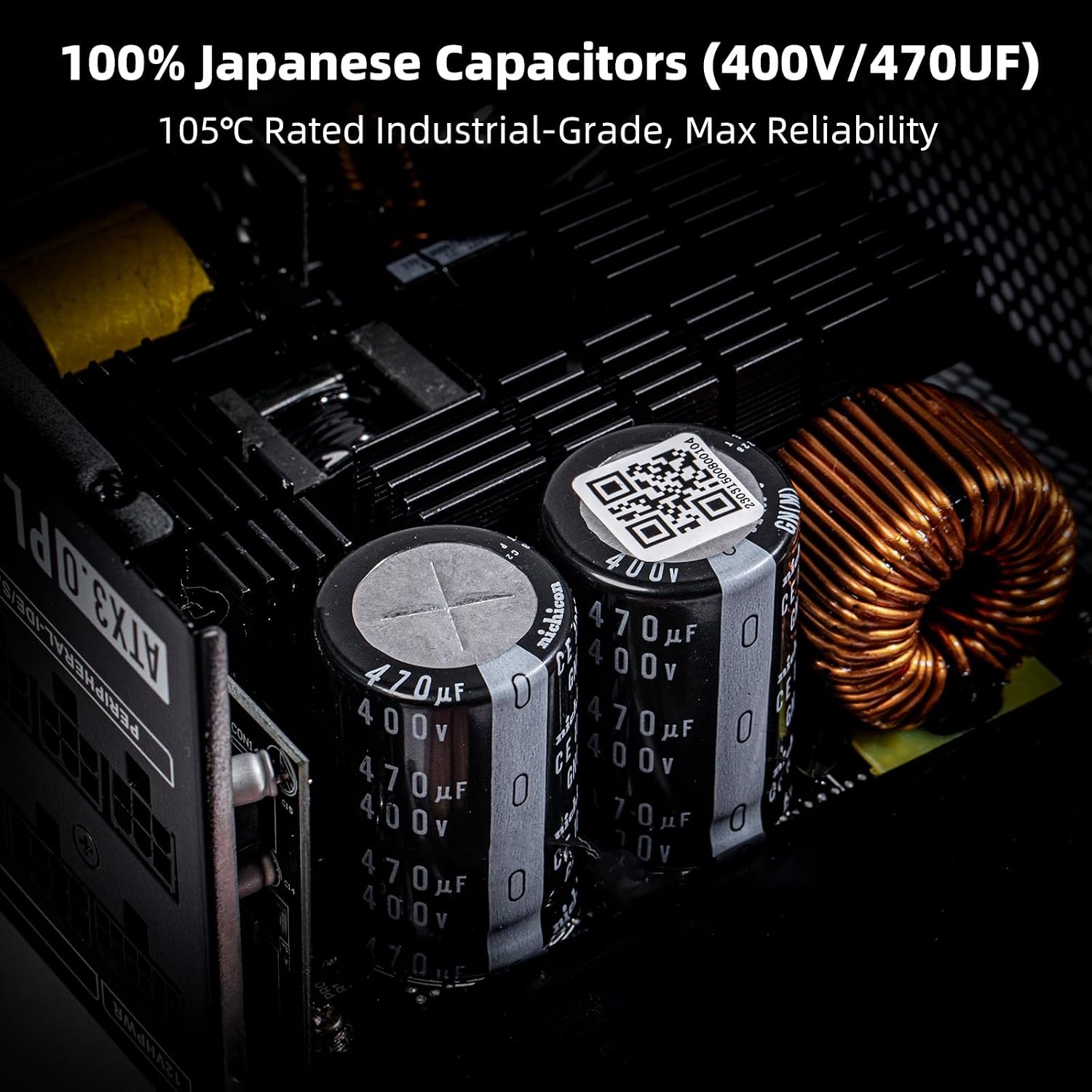 image:imageRedragon PSU017 80 Platinum 1000 Watt ATX 30 amp PCIe 50 Fully Modular Gaming Power Supply 80 Plus Certified 100 Japanese Capacitors amp Low Noise SmartECO Fan Fully Modular w12VHPWR CableATX 30 Platinum BK