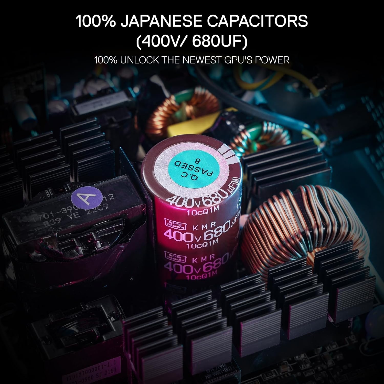 image:imageRedragon PSU017 80 Platinum 1000 Watt ATX 30 amp PCIe 50 Fully Modular Gaming Power Supply 80 Plus Certified 100 Japanese Capacitors amp Low Noise SmartECO Fan Fully Modular w12VHPWR CableATX 31 Gold BK