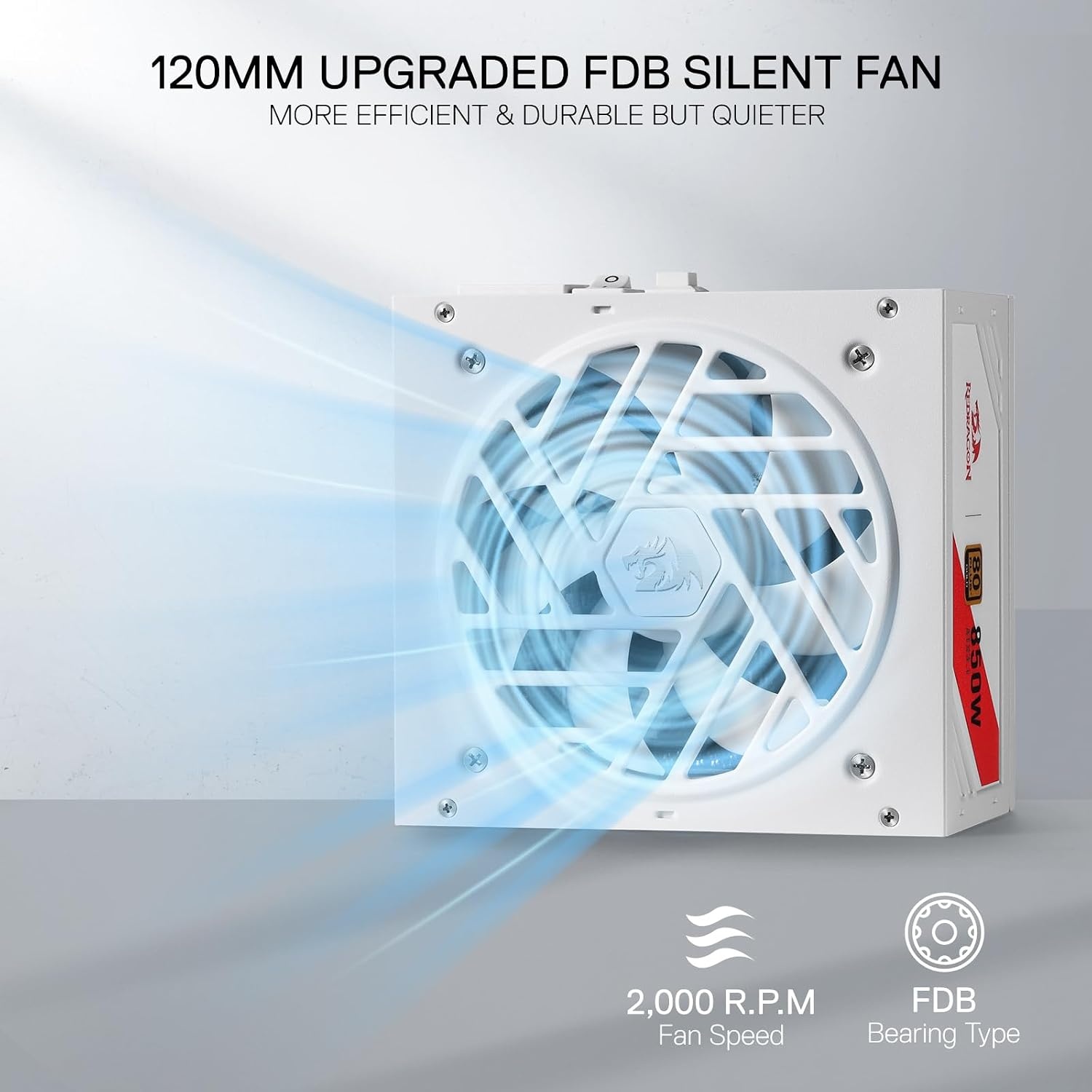 image:imageRedragon PSU017 80 Platinum 1000 Watt ATX 30 amp PCIe 50 Fully Modular Gaming Power Supply 80 Plus Certified 100 Japanese Capacitors amp Low Noise SmartECO Fan Fully Modular w12VHPWR CableATX 31 Gold WT