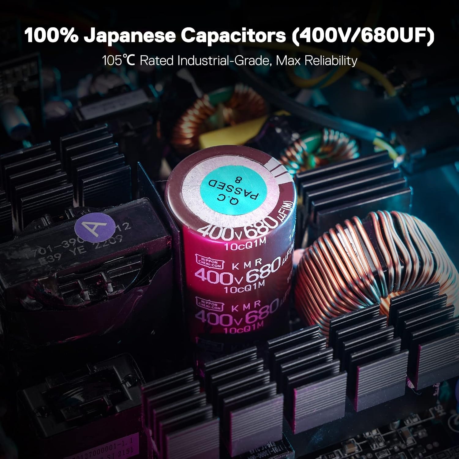 image:imageRedragon PSU017 80 Platinum 1000 Watt ATX 30 amp PCIe 50 Fully Modular Gaming Power Supply 80 Plus Certified 100 Japanese Capacitors amp Low Noise SmartECO Fan Fully Modular w12VHPWR CableATX 31 Gold BK RGB