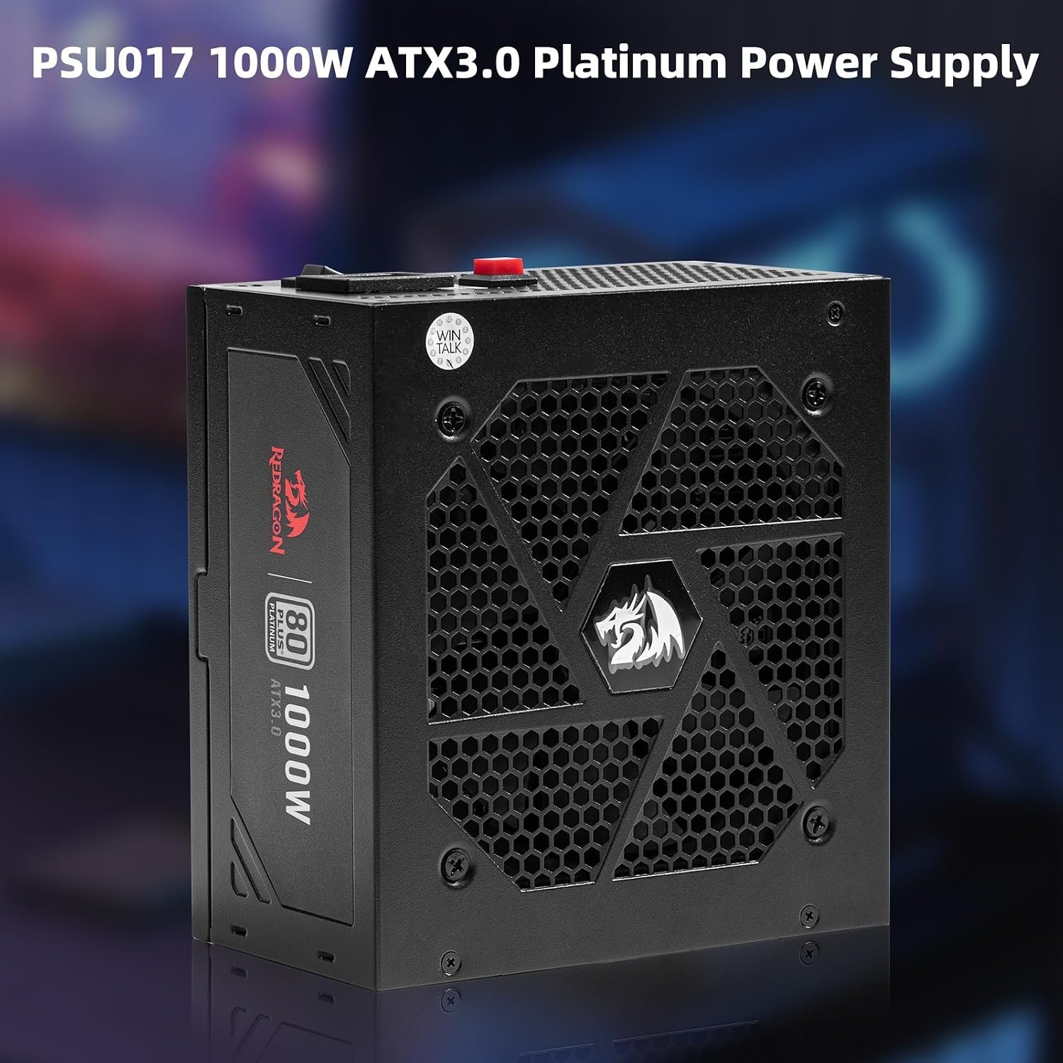 image:imageRedragon PSU017 80 Platinum 1000 Watt ATX 30 amp PCIe 50 Fully Modular Gaming Power Supply 80 Plus Certified 100 Japanese Capacitors amp Low Noise SmartECO Fan Fully Modular w12VHPWR CableATX 30 Platinum BK