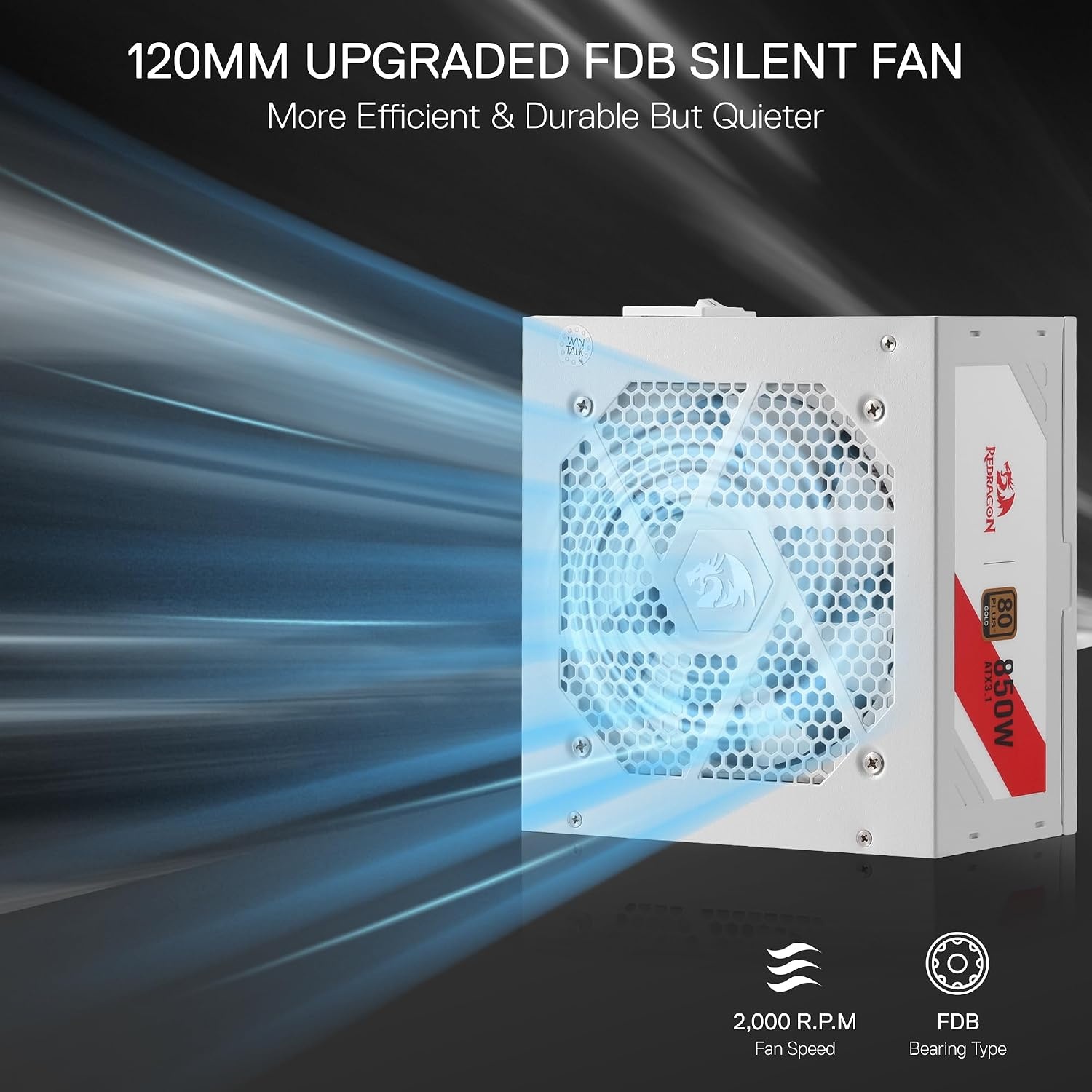 image:imageRedragon PSU017 80 Platinum 1000 Watt ATX 30 amp PCIe 50 Fully Modular Gaming Power Supply 80 Plus Certified 100 Japanese Capacitors amp Low Noise SmartECO Fan Fully Modular w12VHPWR CableATX 31 Gold WT NonModular