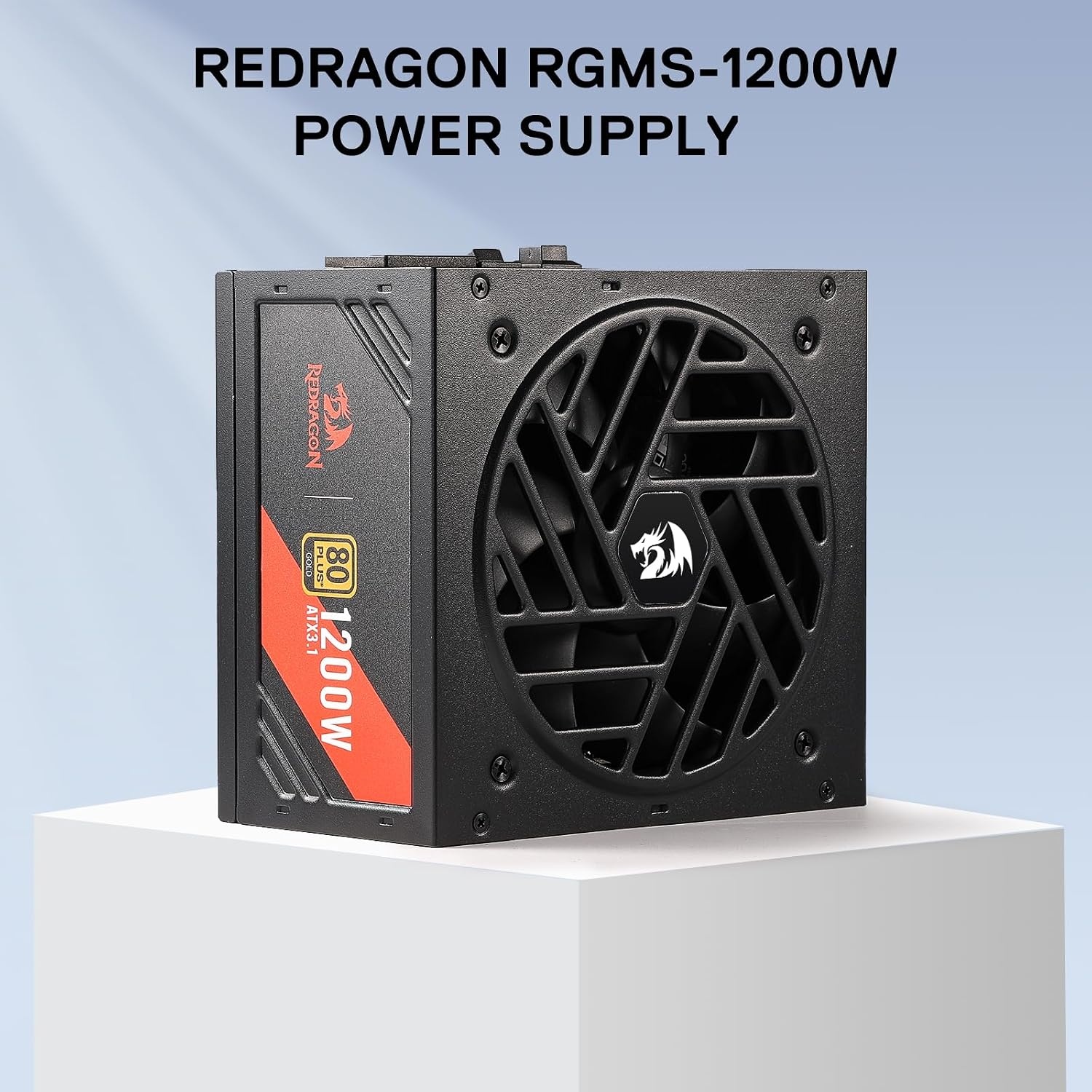 image:imageRedragon PSU017 80 Platinum 1000 Watt ATX 30 amp PCIe 50 Fully Modular Gaming Power Supply 80 Plus Certified 100 Japanese Capacitors amp Low Noise SmartECO Fan Fully Modular w12VHPWR CableATX 31 Gold BK