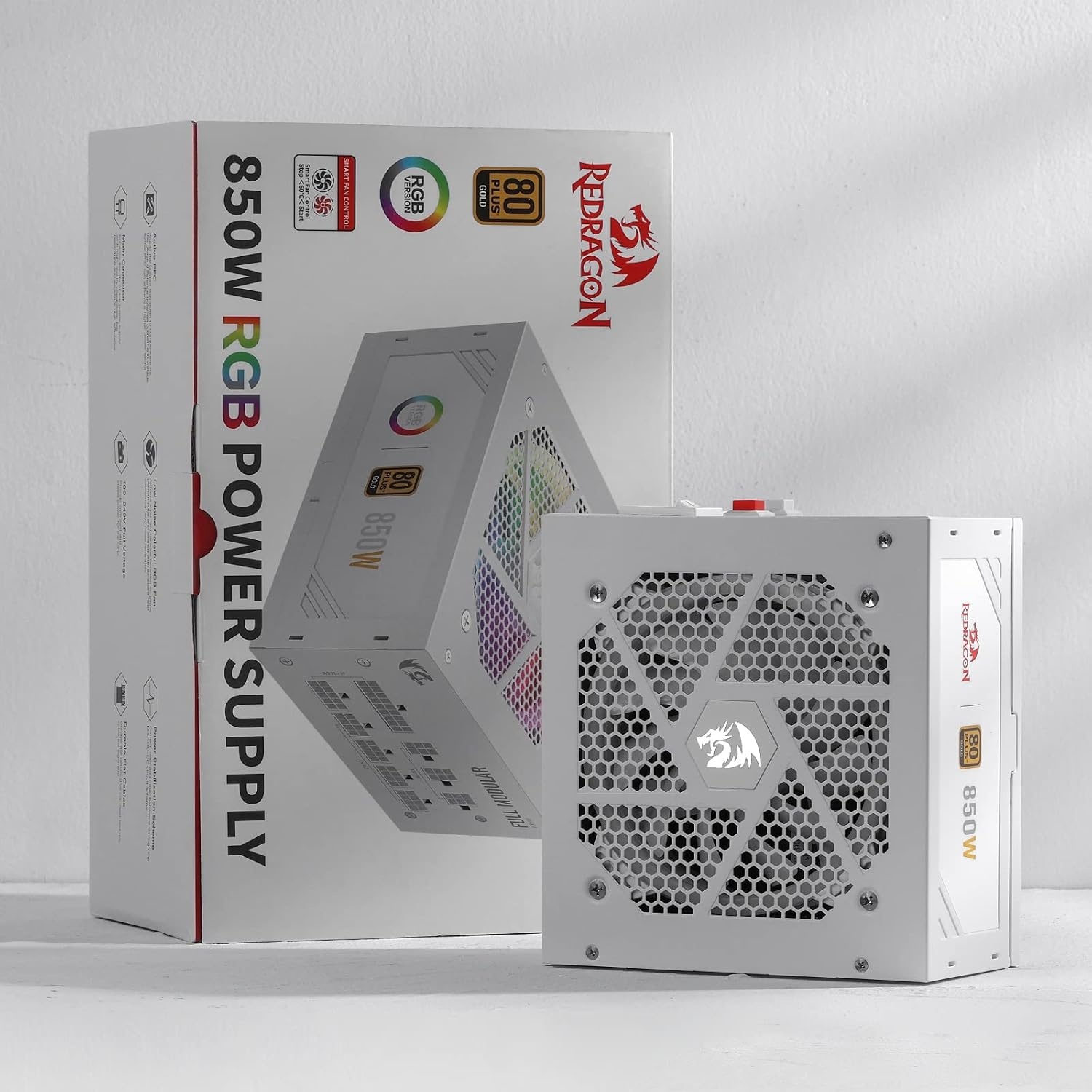 image:imageRedragon PSU017 80 Platinum 1000 Watt ATX 30 amp PCIe 50 Fully Modular Gaming Power Supply 80 Plus Certified 100 Japanese Capacitors amp Low Noise SmartECO Fan Fully Modular w12VHPWR CableATX 31 Gold WT RGB