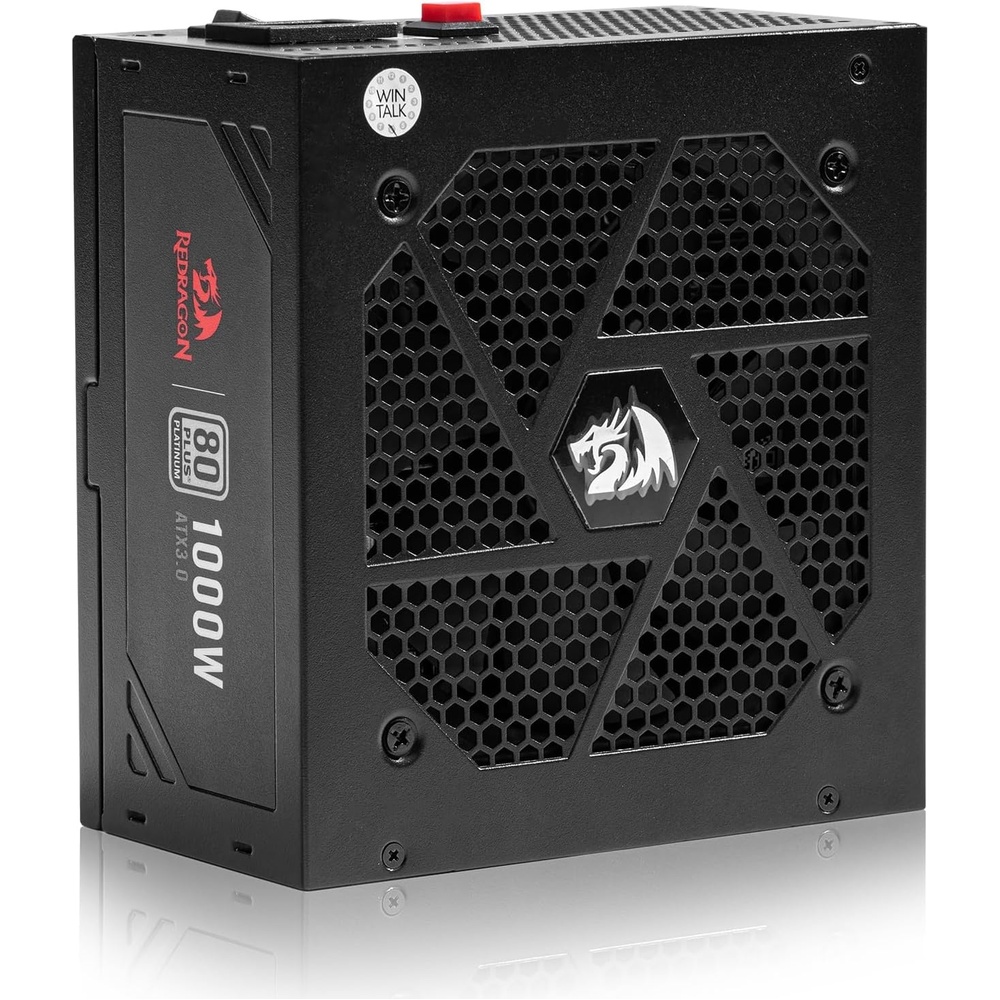 image:imageRedragon PSU017 80 Platinum 1000 Watt ATX 30 amp PCIe 50 Fully Modular Gaming Power Supply 80 Plus Certified 100 Japanese Capacitors amp Low Noise SmartECO Fan Fully Modular w12VHPWR CableATX 30 Platinum BK