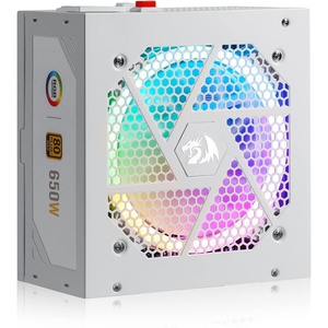 Redragon PSU017 80+ Platinum 1000 Watt ATX 3.0 & PCIe 5.0 Fully Modular Gaming Power Supply, 80 Plus Certified, 100% Japanese Capacitors & Low Noise Smart-ECO Fan, Fully Modular w/12VHPWR Cable(ATX Gold WT RGB)