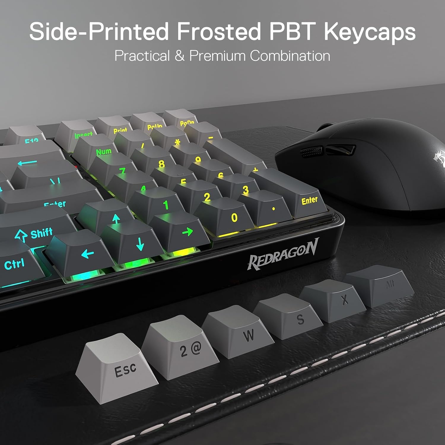 image:imageRedragon K686 PRO Wireless RGB Gasket Gaming Keyboard DyeSub Anime KeycapConcrete Jungle