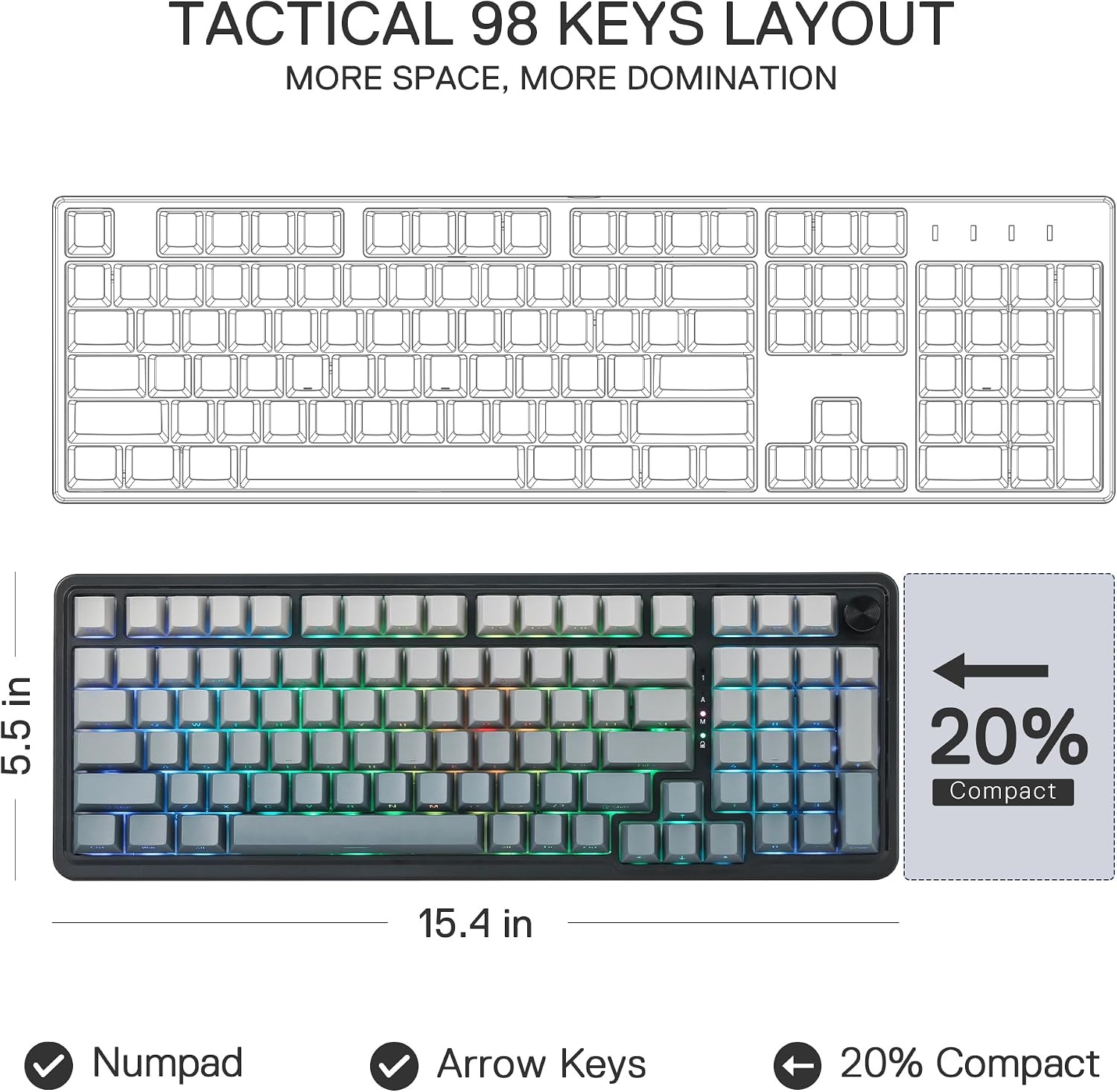 image:imageRedragon K686 PRO Wireless RGB Gasket Gaming Keyboard DyeSub Anime KeycapConcrete Jungle