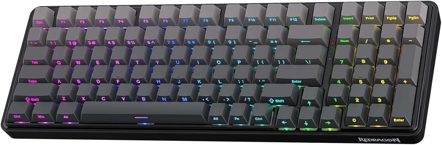 image:imageRedragon K686 PRO Wireless RGB Gasket Gaming Keyboard DyeSub Anime KeycapConcrete Jungle