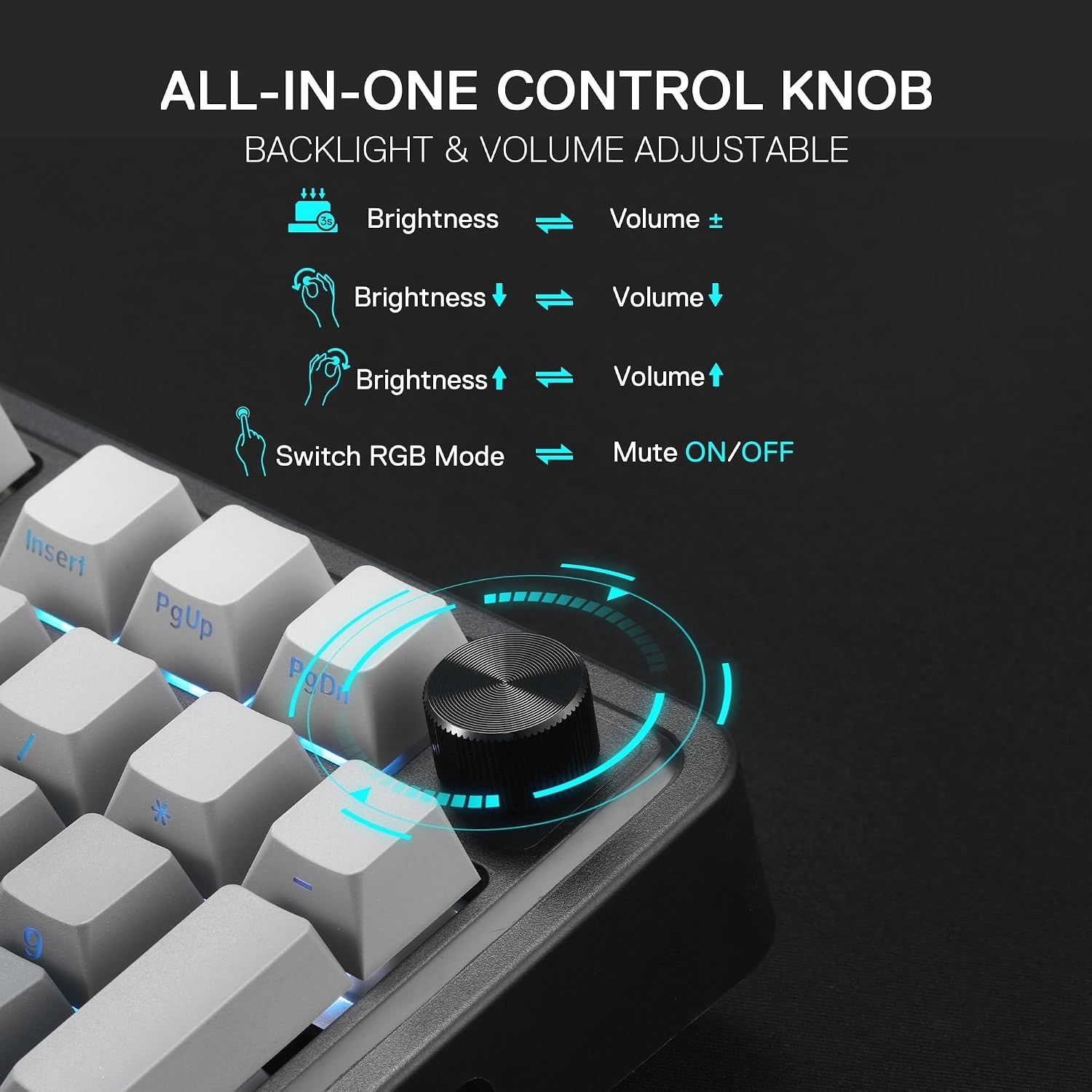 image:imageRedragon K686 PRO Wireless RGB Gasket Gaming Keyboard DyeSub Anime KeycapConcrete Jungle