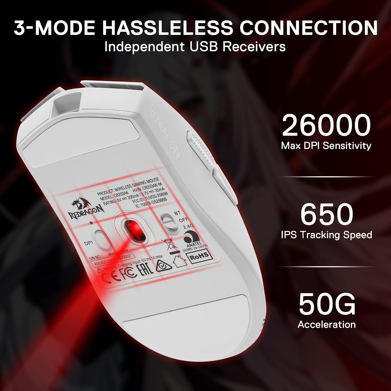 image:imageRedragon K686 PRO Wireless RGB Gasket Gaming Keyboard DyeSub Anime KeycapEisas Paradox Anime Version