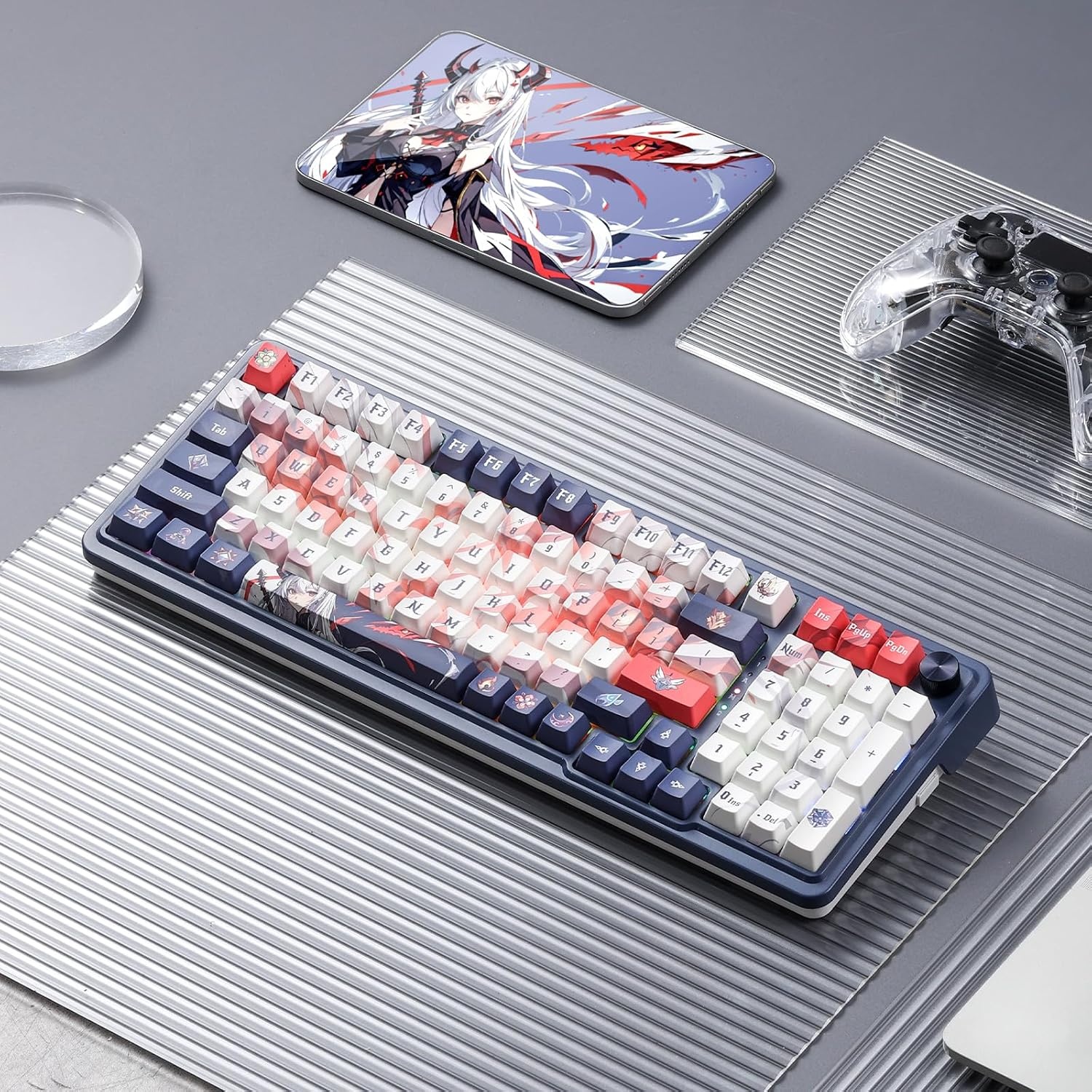 image:imageRedragon K686 PRO Wireless RGB Gasket Gaming Keyboard DyeSub Anime KeycapEisas Paradox Anime Version