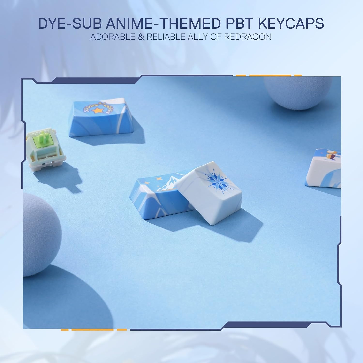 image:imageRedragon K707 PRO SE 80 Wireless Gasket RGB Gaming Keyboard 3Modes 87 Keys TKL Anime Mechanical Keyboard wHotSwap Socket DyeSub PBT Keycaps amp 5Layer Noise Dampening Custom Linear SwitchStarlight Blue Anime Version