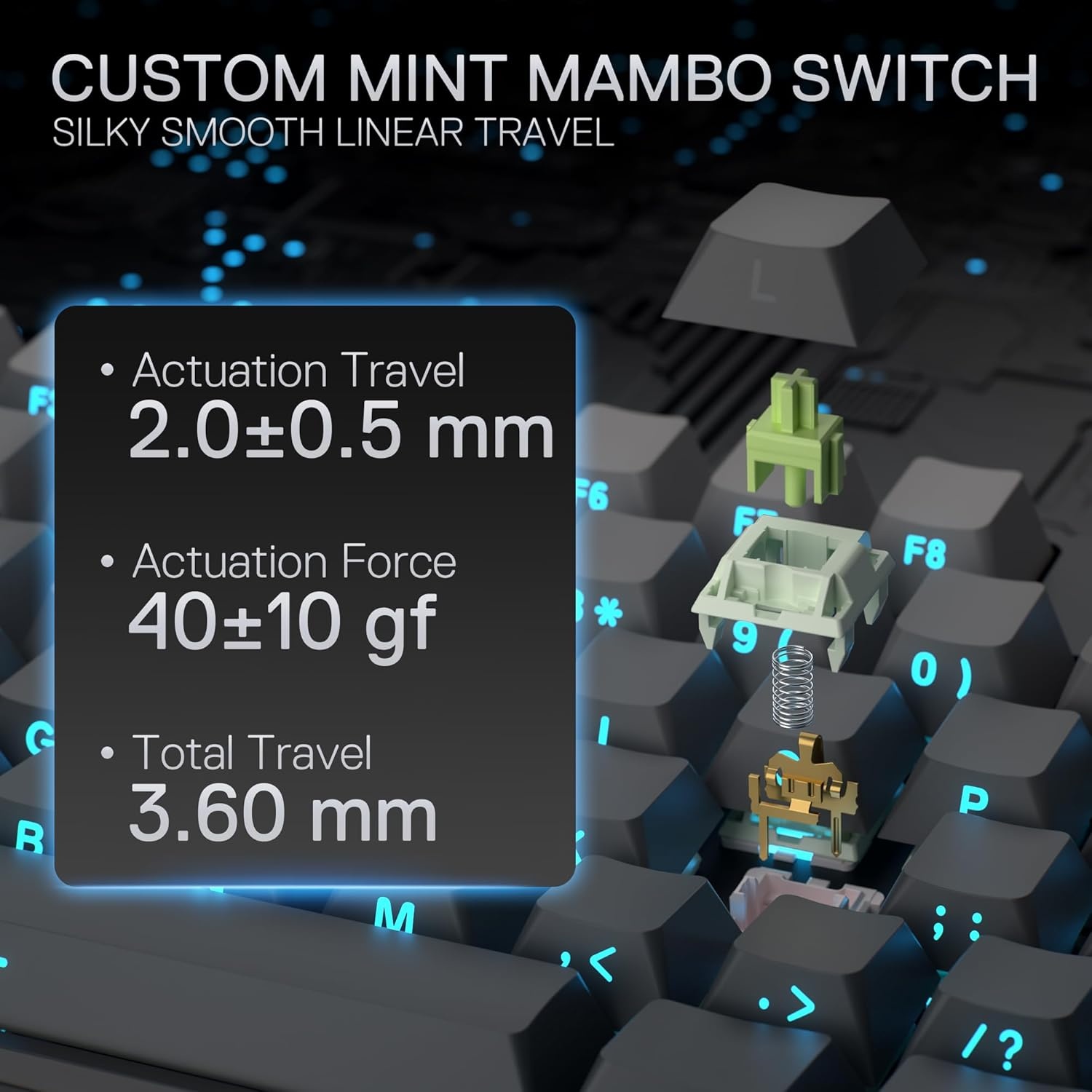 image:imageRedragon K707 PRO SE 80 Wireless Gasket RGB Gaming Keyboard 3Modes 87 Keys TKL Anime Mechanical Keyboard wHotSwap Socket DyeSub PBT Keycaps amp 5Layer Noise Dampening Custom Linear SwitchConcrete Jungle