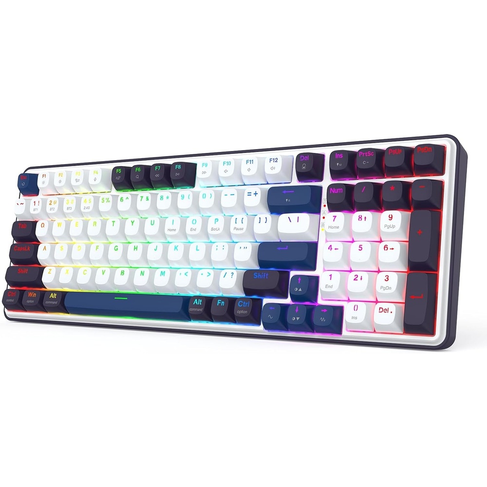 image:imageRedragon K686 PRO Wireless RGB Gasket Gaming Keyboard DyeSub Anime KeycapCerulean Polar