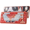 image:imageRedragon K673 PRO Wireless 81Key RGB Gasket Gaming Keyboard Scroll KnobFlaming Red Anime Version